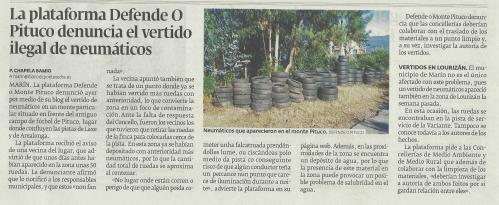 Diario de Pontevedra, 13 de agosto de 2013.