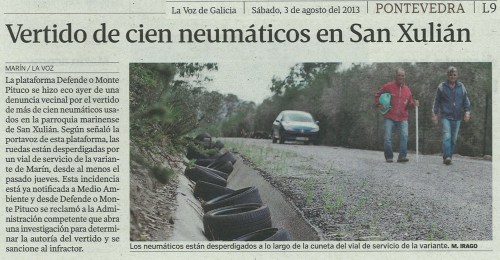 La Voz de Galicia, 4 de agosto de 2013.