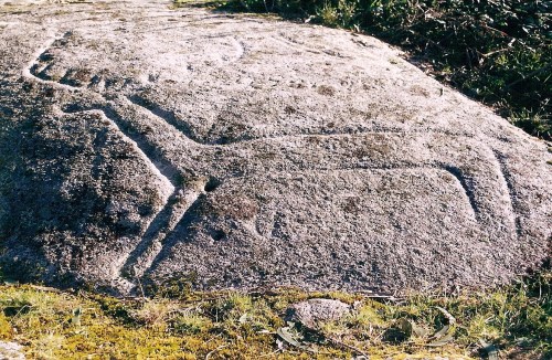 Petroglifo de Monte de Cuñas, en Pontecaldelas.