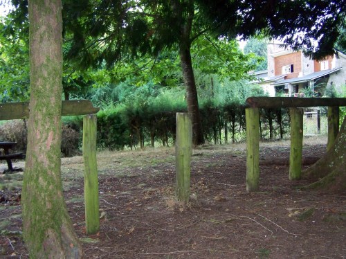 Os valados de madeira, en mal estado.