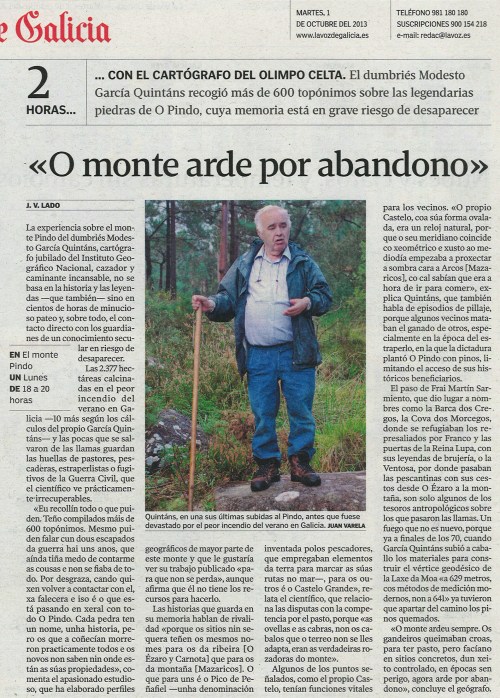 La Voz, 1 de outubro de 2013.