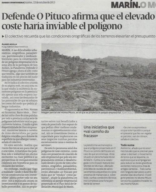 Diario, 23 de outubro de 2013.