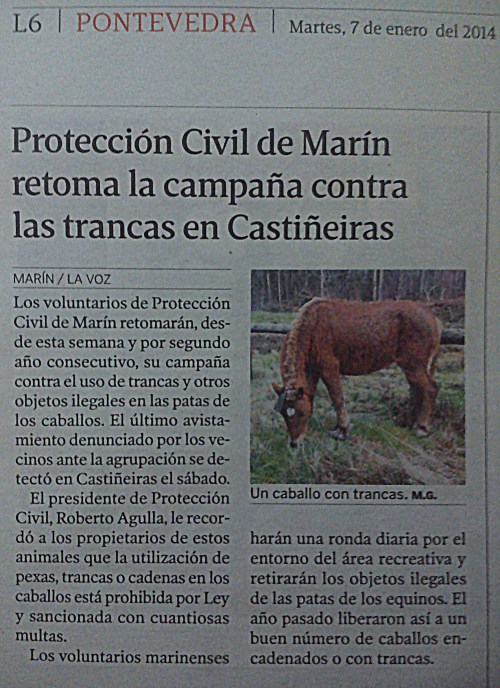 La Voz, 7 de xaneiro de 2014.