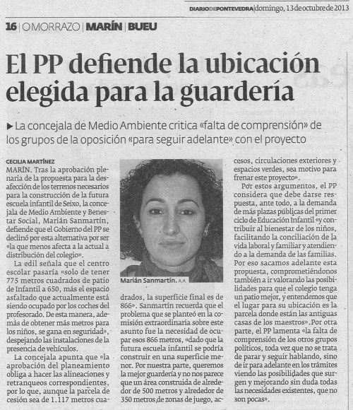 Diario, 13 de outubro de 2013.