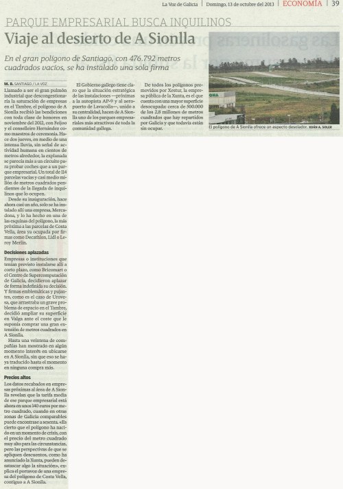 La Voz, 13 de outubro de 2013.