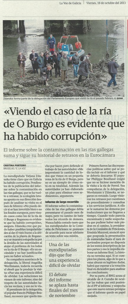 La Voz, 18 de outubro de 2013.