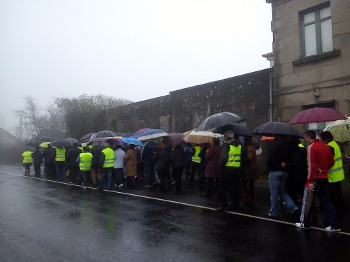 Manifestación na Pardavila para esixir seguridade vial.
