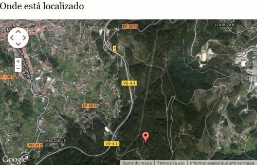 Localización dos petroglifos da Carrasca.