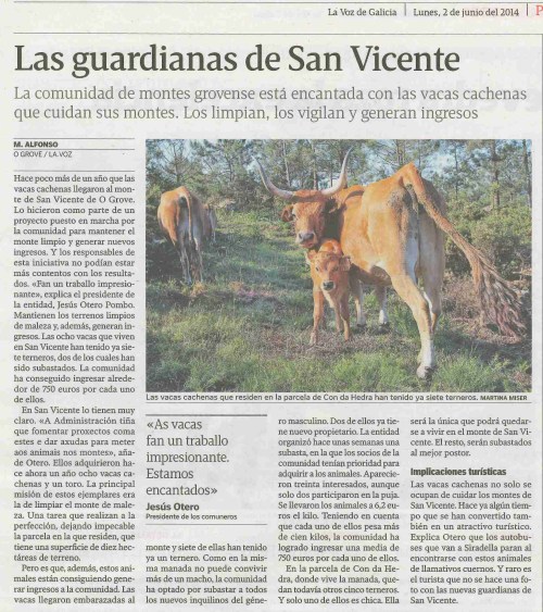 La Voz, 2 de xuño de 2014.