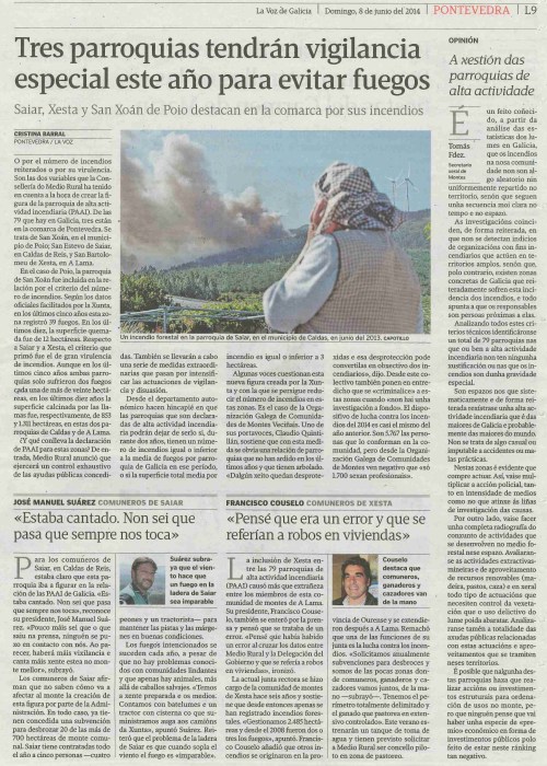 La Voz, 8 de xuño de 2014.