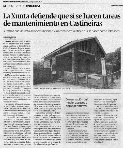 Diario, 2 de xullo de 2014.