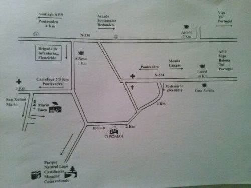 Plano de acceo á Veiga do Palheiro.