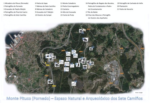 Mapa do Pituco e do Espazo Sete Camiños.
