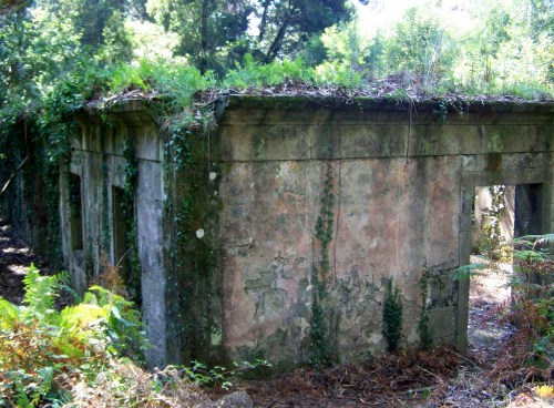 Ruínas do antigo lazareto de Tambo.