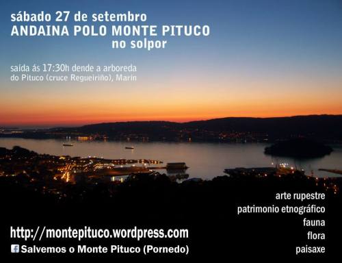 Andaina polo Monte Pituco, sábado 27 de setembro ás 17:30h.