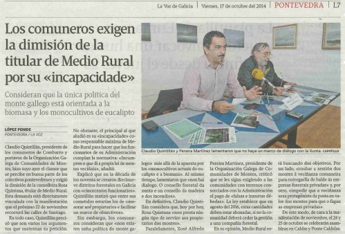 La Voz, 17 de outubro 2014.