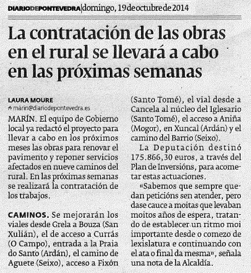 Diario, 19 de outubro de 2014.