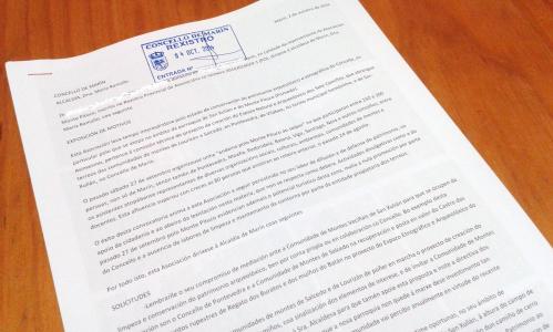 Escrito presentado na Alcaldía sobre o patrimonio arqueolóxico e etnográfico do Pituco.