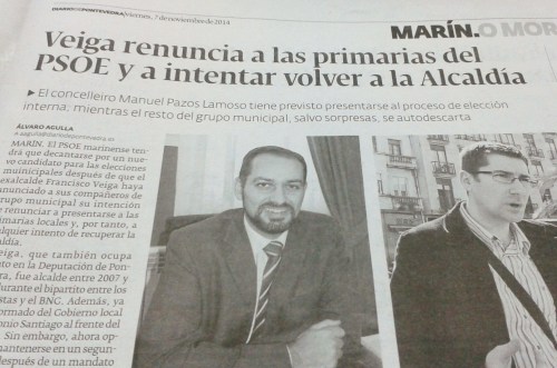 Diario, 7 de novembro de 2014.