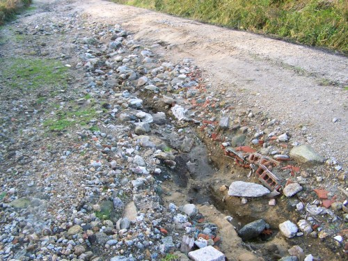 Lamentable estado da pista forestal do Pituco.