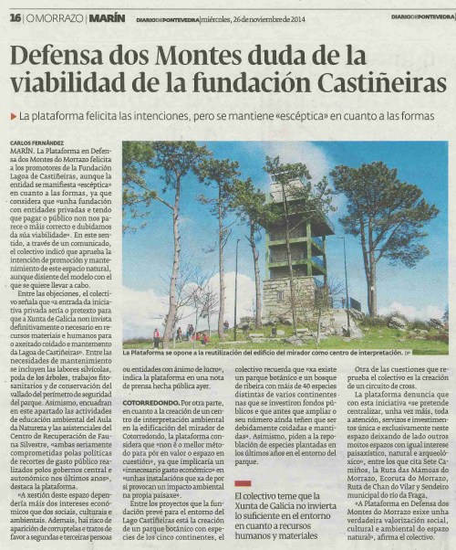 Diario, 26 novembro 2014.