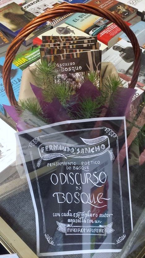 "O Discurso do Bosque", na Libraría Paz de Pontevedra.