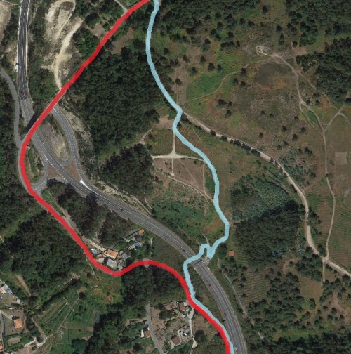 Trazado alternativo proposto por Defende o Monte Pituco.