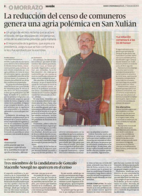 Diario, 17 de xaneiro 2015.