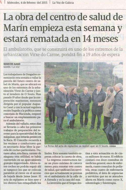 La Voz, 4 febreiro 2015.