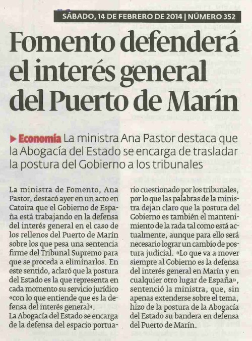 Diario, 14 de febreiro de 2015.