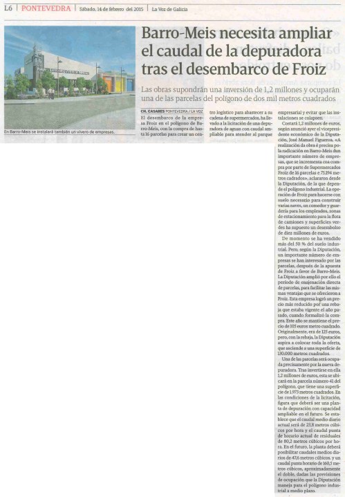 La Voz, 14 de febreiro 2015.