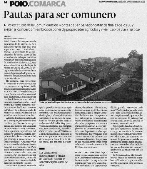 Diario, 14 marzo 2015