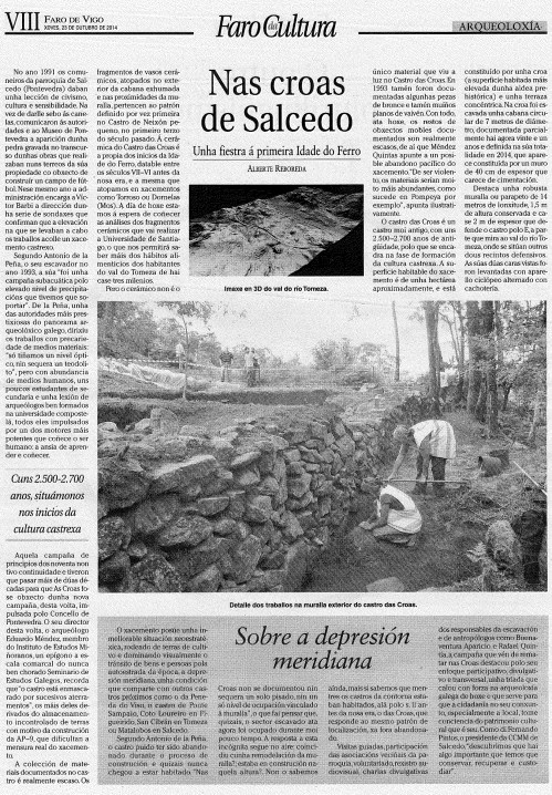 Faro de Vigo, 23 outubro 2014.