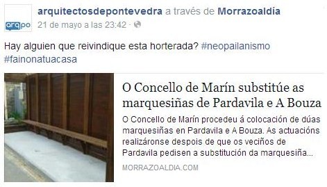ArquitectosPontevedra sobre a marquesina