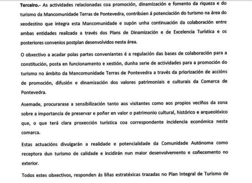 Acordo Turismo de Galicia e Terras de Pontevedra.