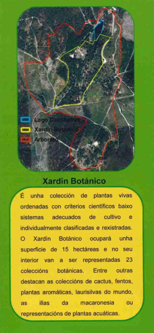 Tríptico informativo da Fundación Lago Castiñeiras.