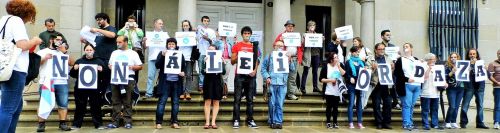 Concentración de Marea Marín contra a Lei Mordaza