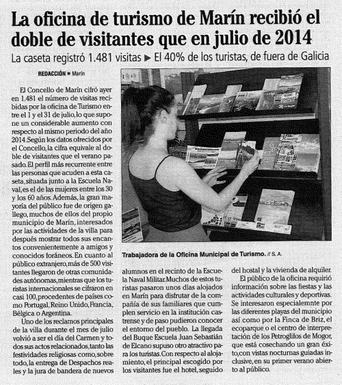 Faro de Vigo, 5 agosto 2015.