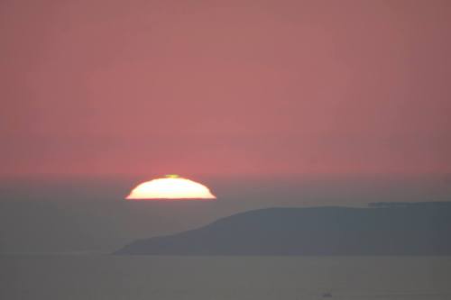 Solpor dende o Monte Pornedo (foto, Antonio Costa).