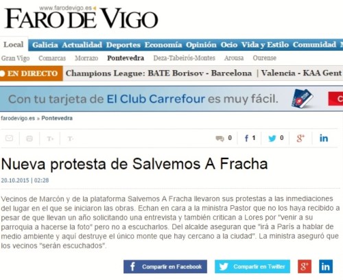 Faro de Vigo, 20 outubro 2015