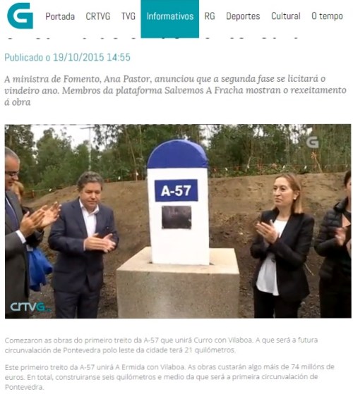 Televisión de Galicia, 20 outubro 2015