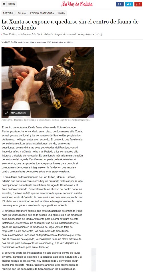 La Voz, 11 novembro 2015