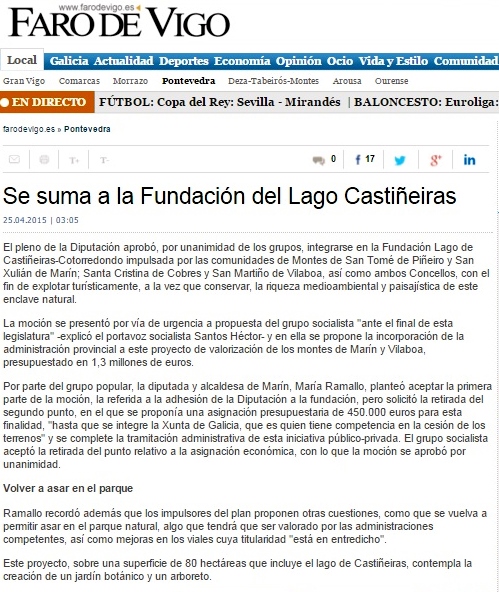 Faro de Vigo, 25 abril 2015