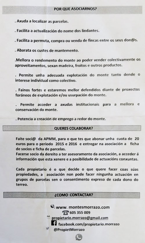 Asociación de Propietarios de Monte Privado.