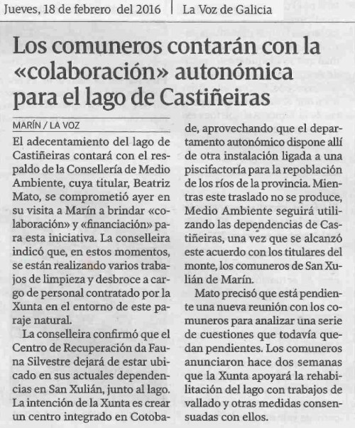 La Voz, 18 febreiro 2016