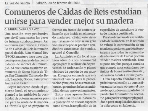 La Voz, 20 febreiro 2016