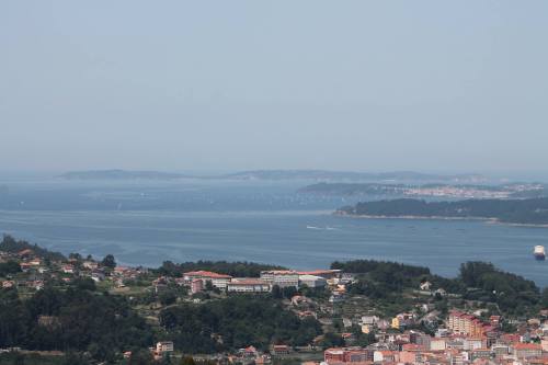 Maria López desde o miradoiro do Pornedo.