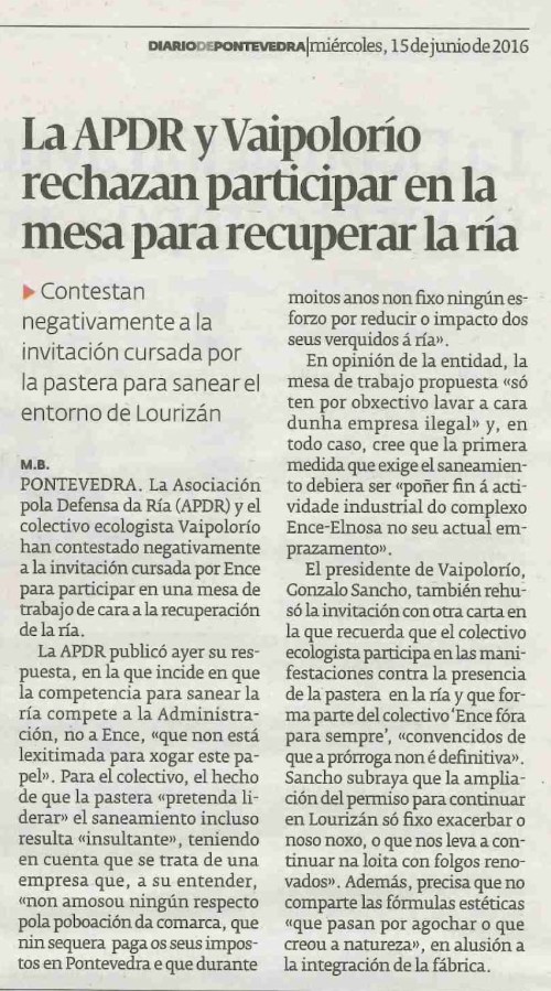 Diario, 15 junio 2016