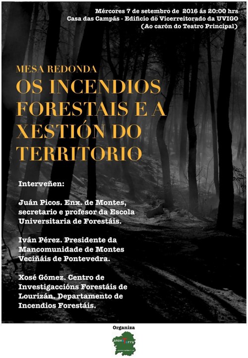 "Os incendios forestais e a xestión do territorio" (Anova Terra)