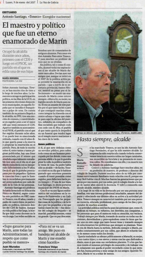 La Voz, 9 xaneiro 2017